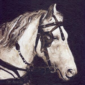 Work Horse, oil on board, 30cm by 30cm, (2011).