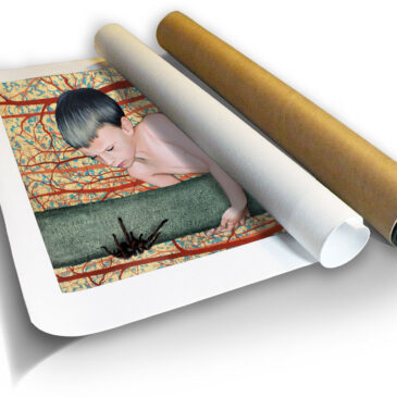 James and the Giant Tarantula – Archival Canvas Print in a Tube