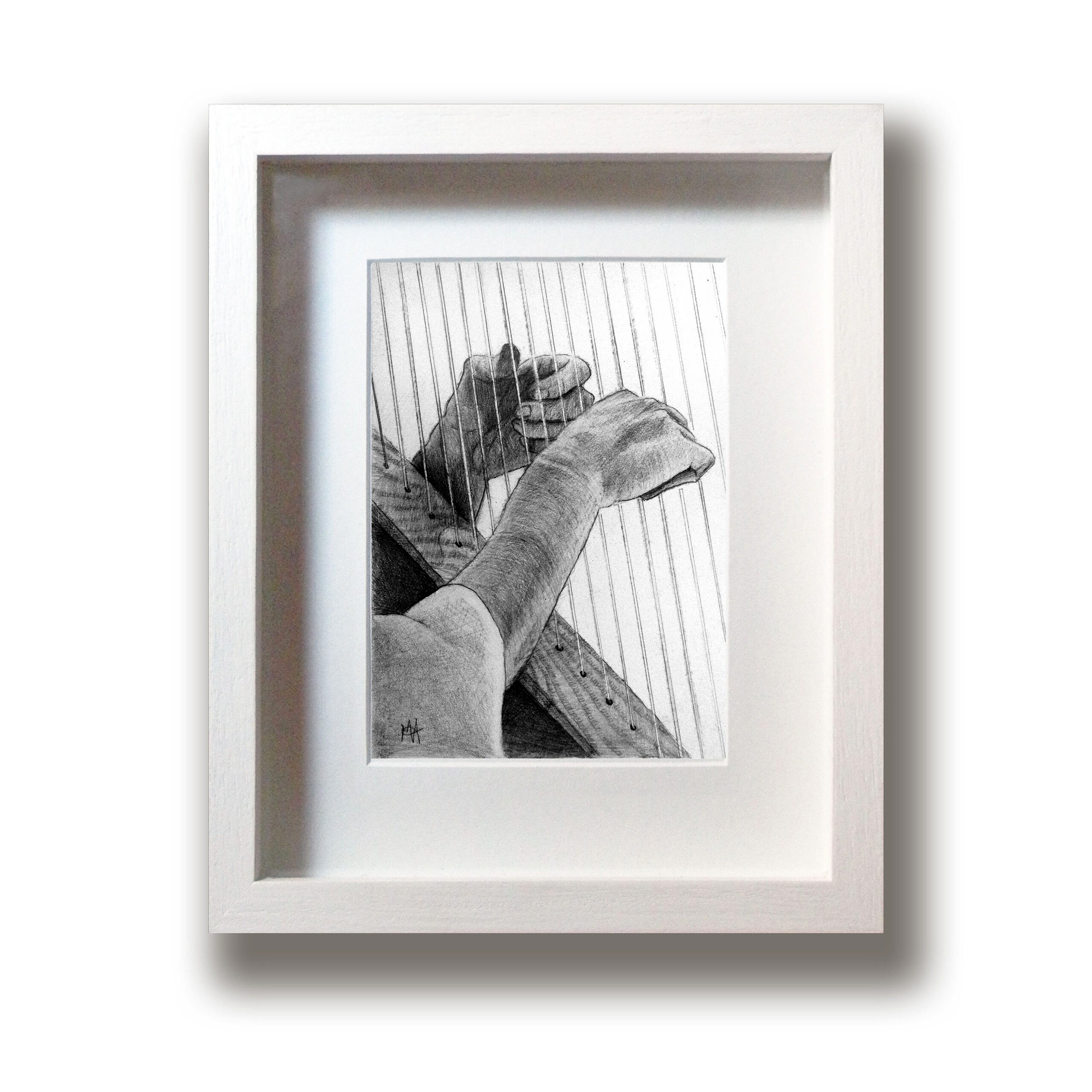 Marc Alexander | Harp Player | Touch Series | Original Framed