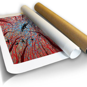 Ruby Forest – Archival Canvas Print in a Tube